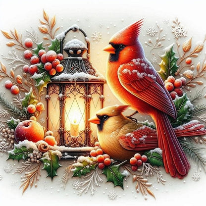 Lord'S Cardinal - Full Round Drill Diamond Painting 40*40CM