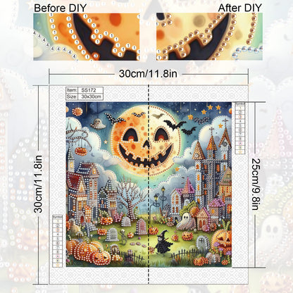 Halloween Atmosphere - Special Shaped Drill Diamond Painting 30*30CM