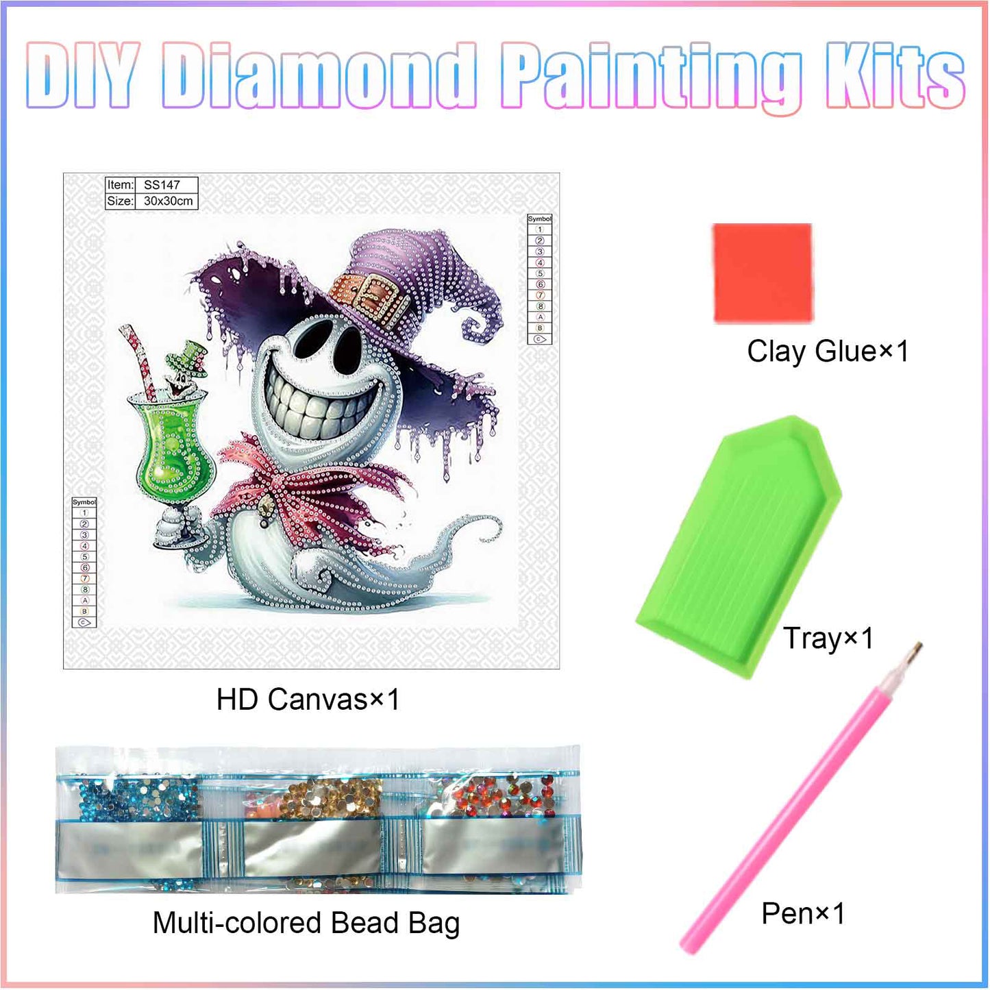 Halloween Ghost - Special Shaped Drill Diamond Painting 30*30CM