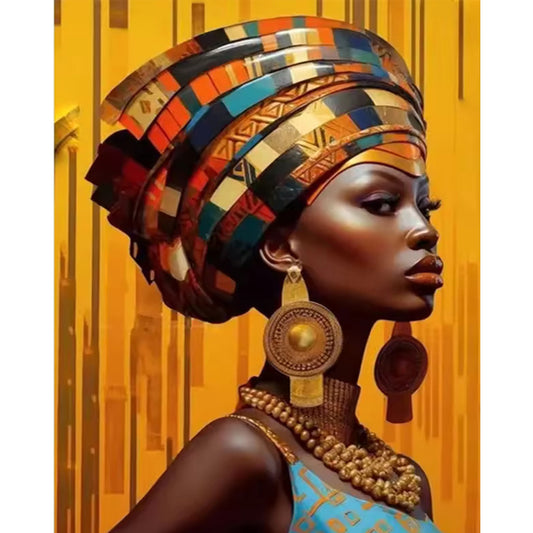 Black Girl - Full Round Drill Diamond Painting 40*50CM
