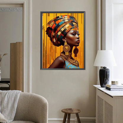 Black Girl - Full Round Drill Diamond Painting 40*50CM