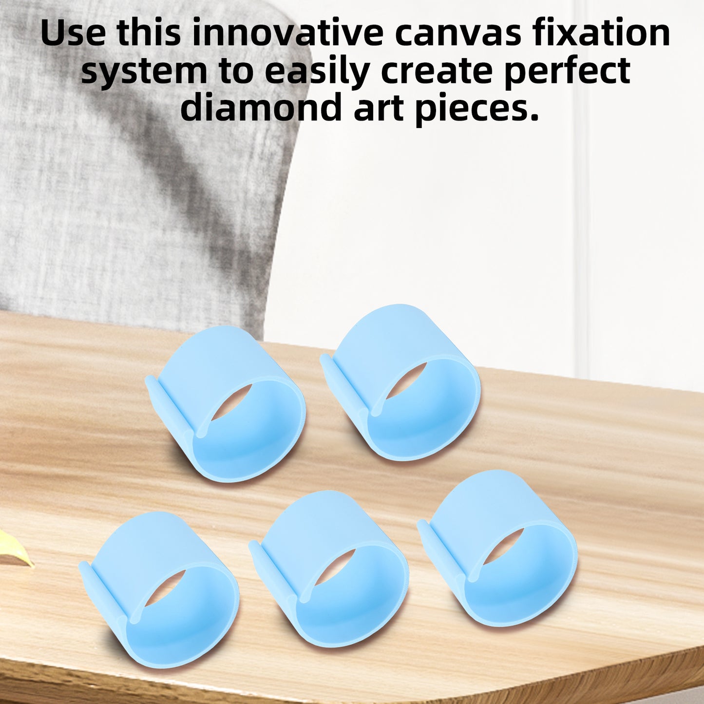 Diamond Painting Canvas Roll Holder for Diamond Art Fabric Crafts (5pcs S Blue)