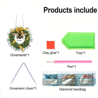 Bee 2D/Flat DIY Acrylic Special Shape Hanging Diamond Art Kits Wall Door Decor
