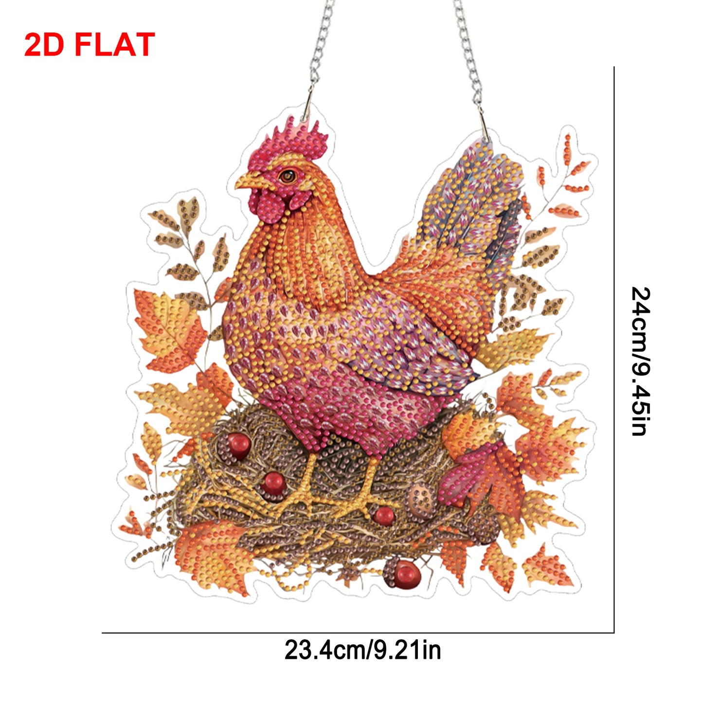 Farm 2D/Flat DIY Acrylic Special Shape Hanging Diamond Art Kits Wall Door Decor