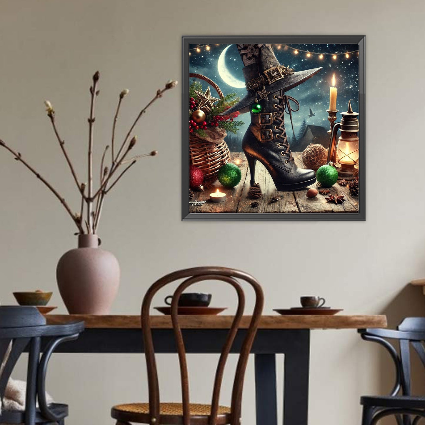 Witch Hat And High Heels - Full Round Drill Diamond Painting 40*40CM