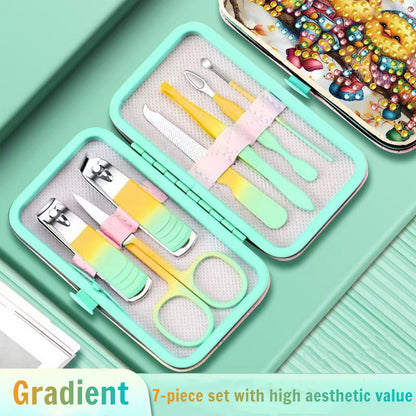 Bird Theme Diamond Painting Nail Art Bag Set Includes 7 Professional Tools