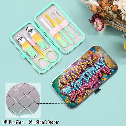Birthday Diamond Painting Nail Art Bag Set Includes 7 Professional Tools
