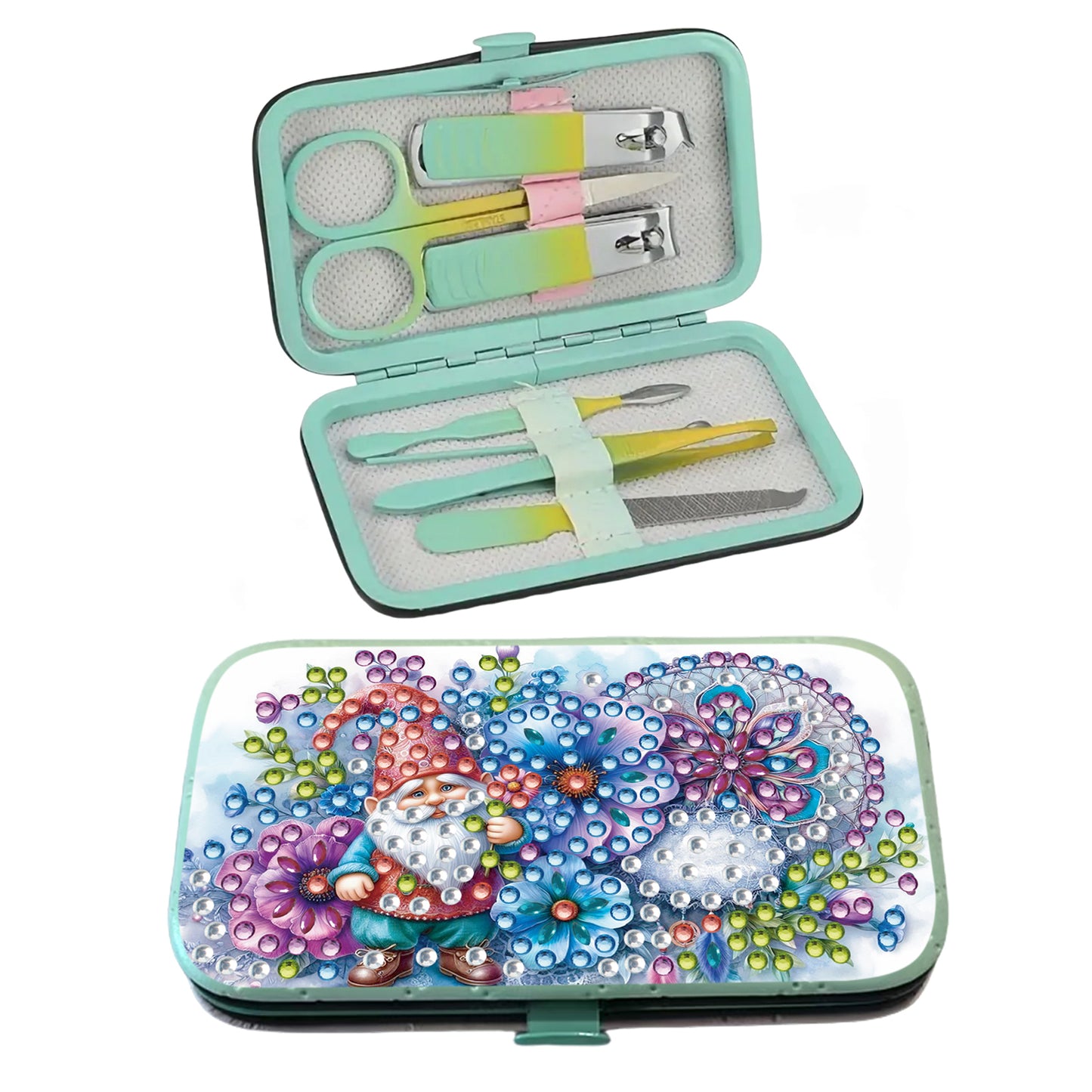 Gnome Theme Diamond Painting Nail Art Bag Set Includes 7 Professional Tools