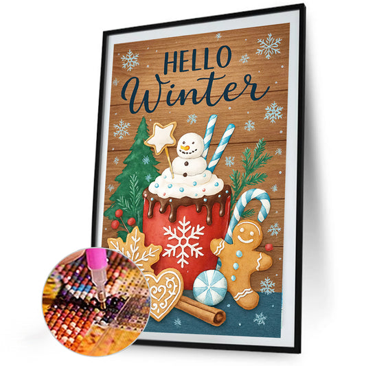 Hello Winter - Full Round Drill Diamond Painting 20*30CM