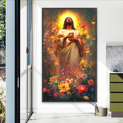 Faith-Luminous Jesus - Full Square Drill Diamond Painting 40*70CM