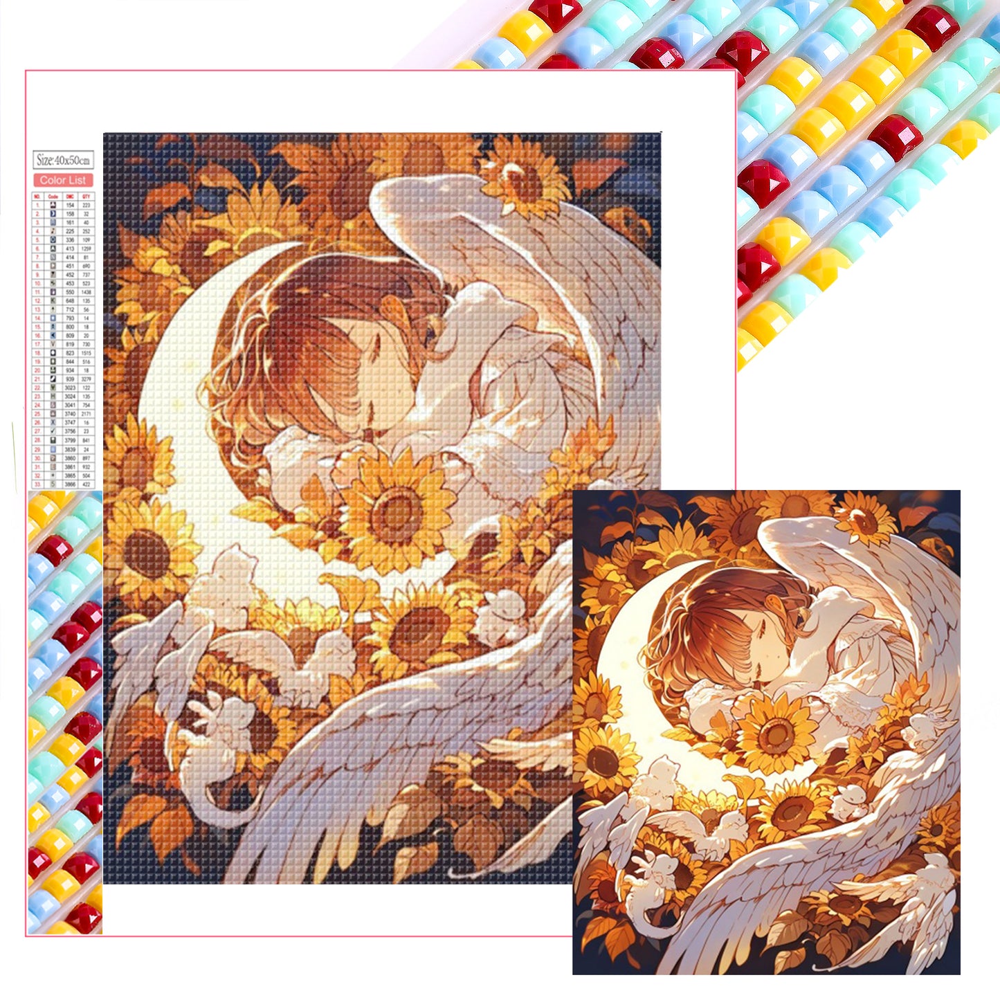 Sunflower Angel - Full Square Drill Diamond Painting 40*50CM