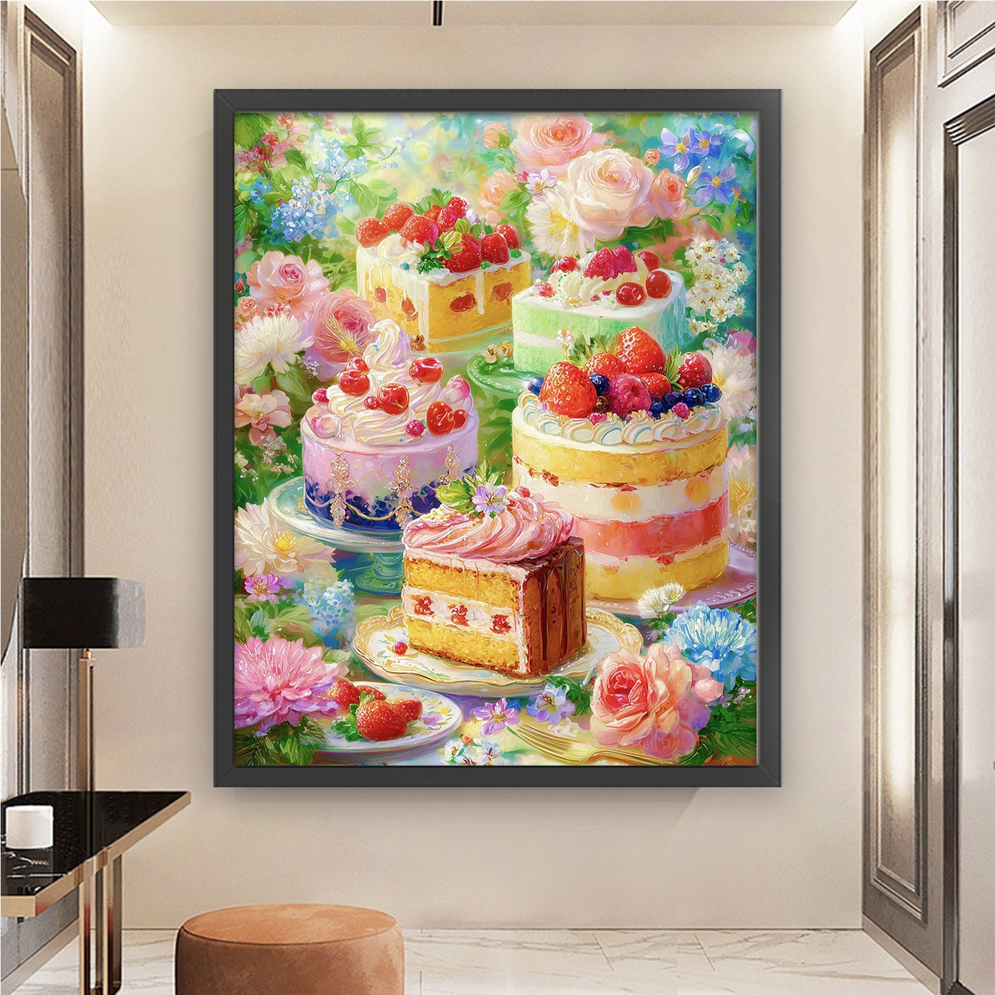 Cakes & Sweets - 11CT Stamped Cross Stitch 55*65CM (Mona Lisa Brand)