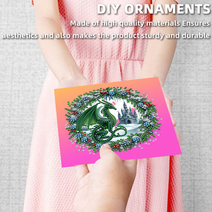 6pcs DIY Diamond Painting Greeting Card Set for Holiday Blessings Christmas Gift