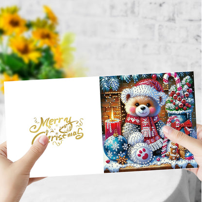 6pcs DIY Diamond Painting Greeting Card Set for Holiday Blessings Christmas Gift
