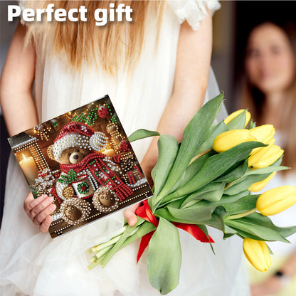 6pcs DIY Diamond Painting Greeting Card Set for Holiday Blessings Christmas Gift