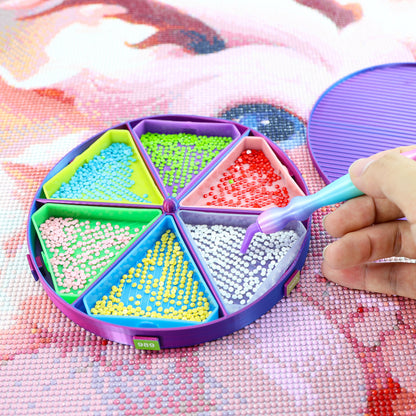 Beads Sorting Storage Tray Fully Enclosed Diamond Painting Tools (Blue Green)
