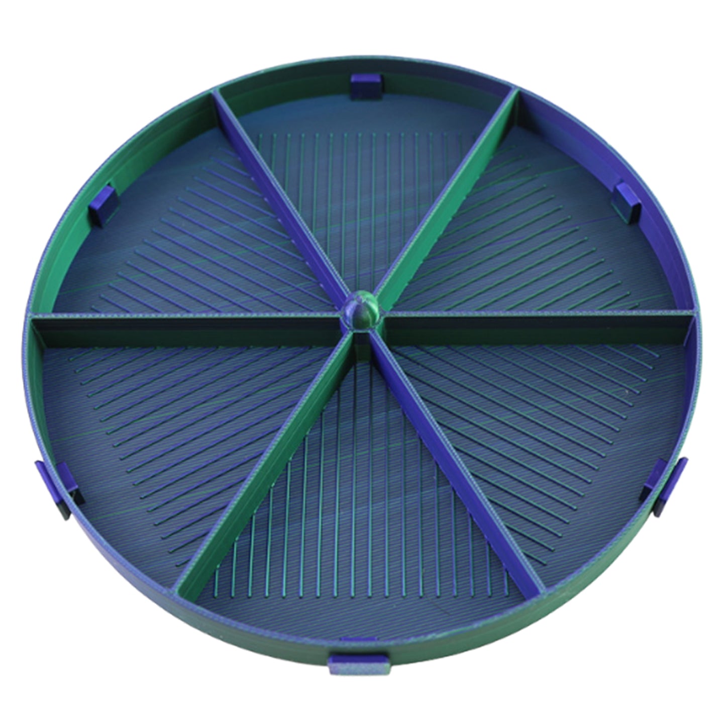 Beads Sorting Storage Tray Round Diamond Painting Tools with Dish (Blue Green)