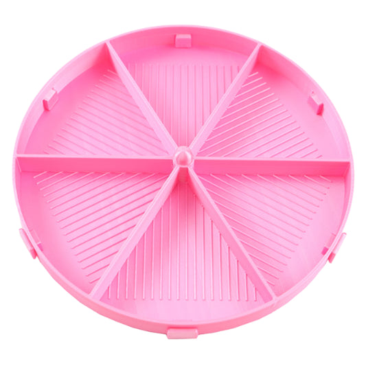Beads Sorting Storage Tray Round Diamond Painting Tools with Dish (Pink)