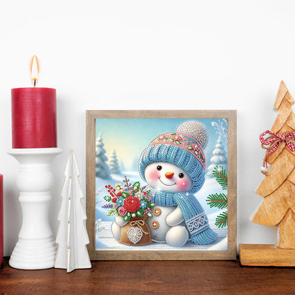 Snowman In The Snow - Special Shaped Drill Diamond Painting 30*30CM