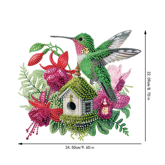 2D Flat Acrylic Bird Flower DIY Desktop Diamond Art Kits for Adults Beginner