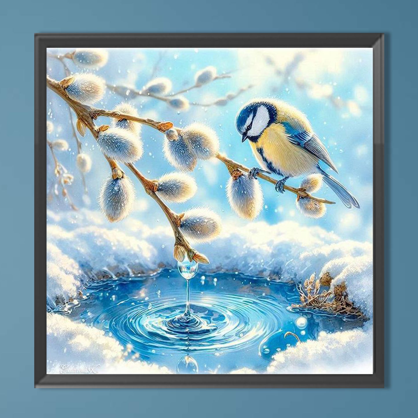 Winter Birds - Full Round Drill Diamond Painting 30*30CM