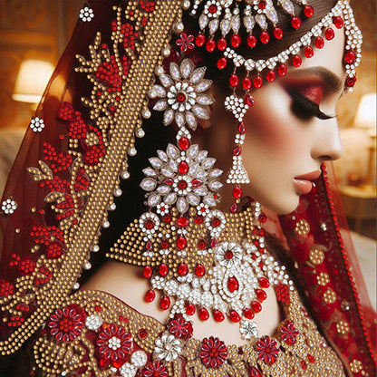 Indian Beauty - Special Shaped Drill Diamond Painting 30*30CM