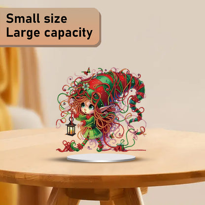 DIY Diamond Painting Double Sided Ornaments Kit for All Ages (Gnome Girl)