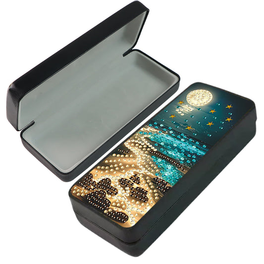 PU Handmade Sunglasses Storage Box Art Crafts for Glasses Storage (Starry Sky)