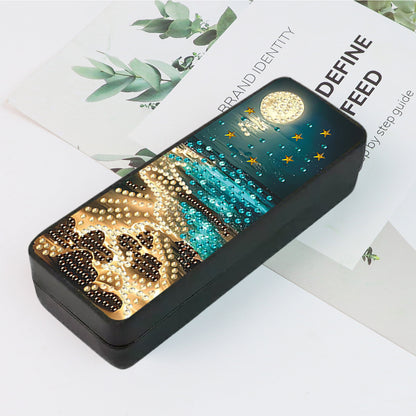 PU Handmade Sunglasses Storage Box Art Crafts for Glasses Storage (Starry Sky)
