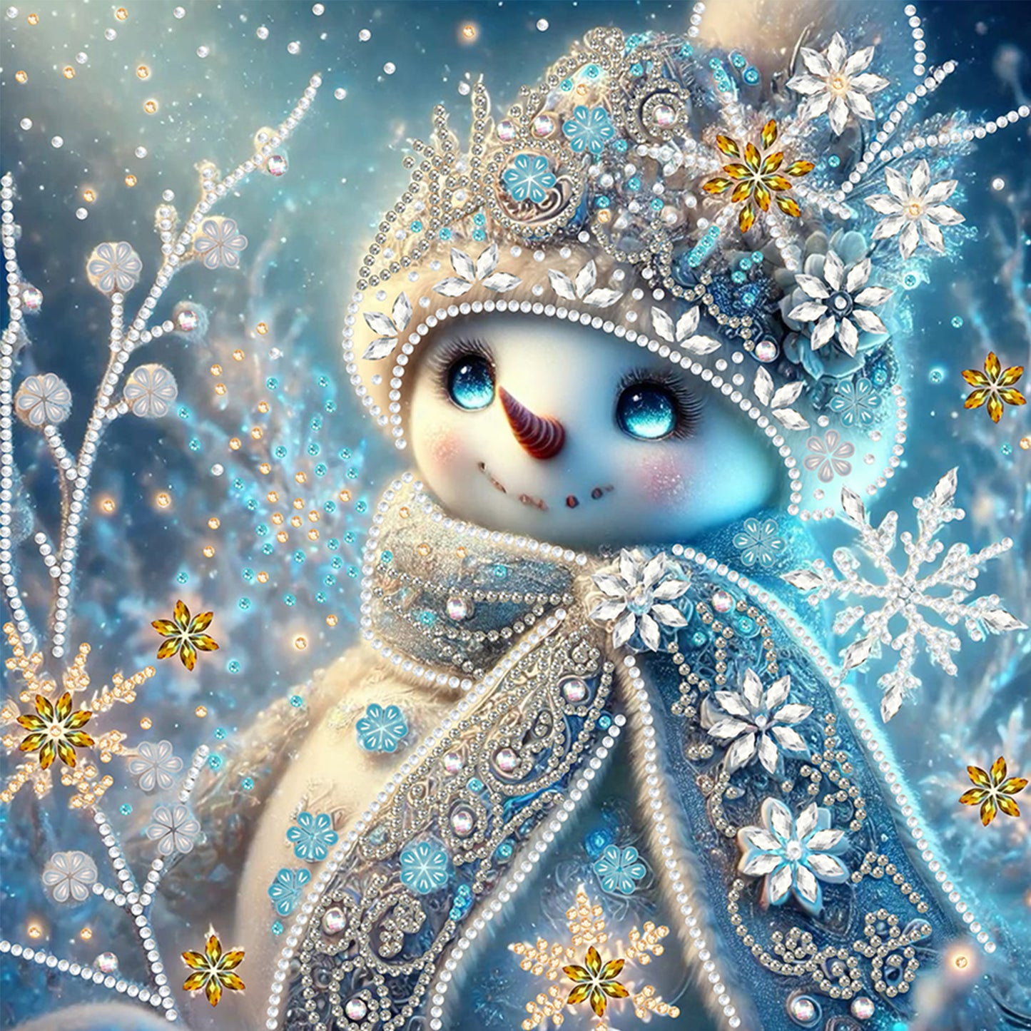 Snowman In The Snow - Special Shaped Drill Diamond Painting 30*30CM