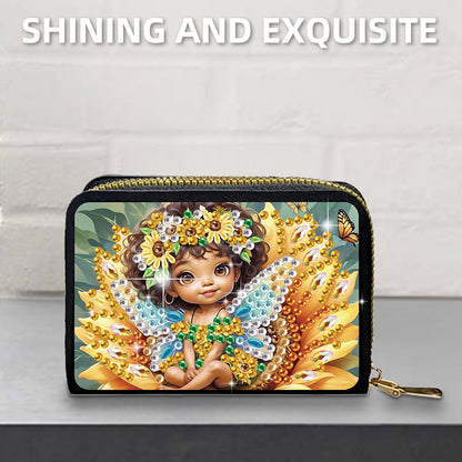 2pcs Elf Girl Pattern Diamond Painting Fashion Card Holder Compact Coin Purse