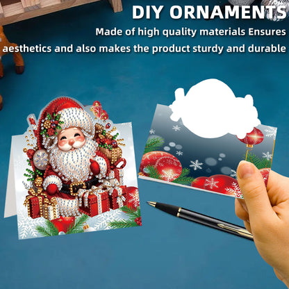 8PCS DIY Diamond Art Greeting Cards Congratulations Cards   Gifts (Christmas)