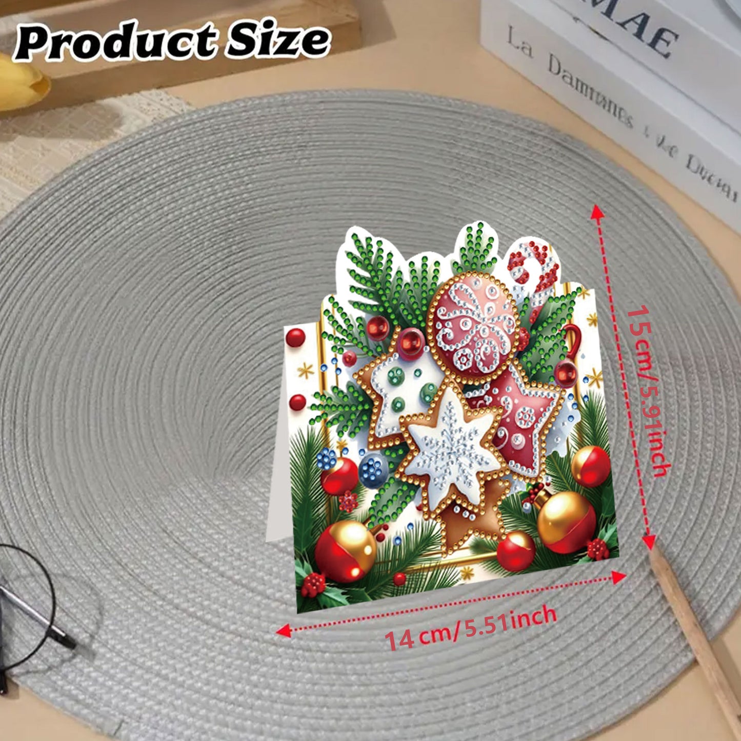 8PCS DIY Diamond Art Greeting Cards Congratulations Cards   Gifts (Christmas)