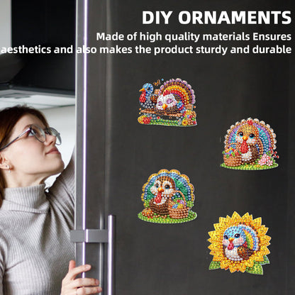 6pcs Soft Magnetic DIY Diamond Painting Fridge Magnet Kit for Beginners Gifts