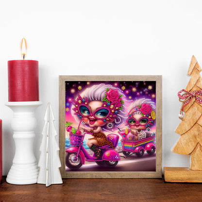 Cute Old Lady - Special Shaped Drill Diamond Painting 30*30CM