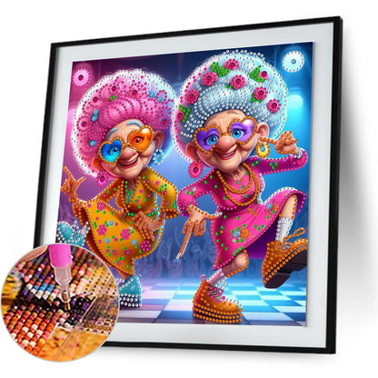 Cute Grandma - Special Shaped Drill Diamond Painting 30*30CM