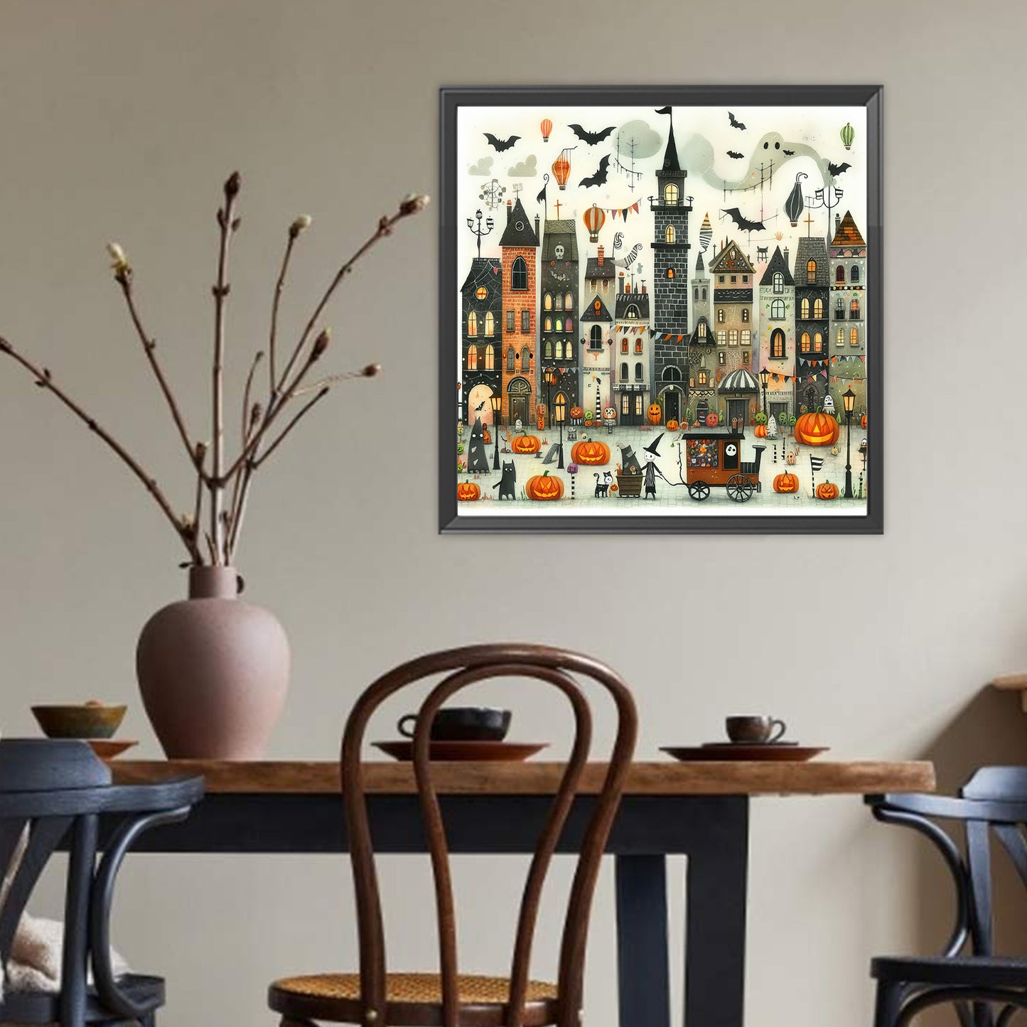 Halloween Street - Full Round Drill Diamond Painting 40*40CM