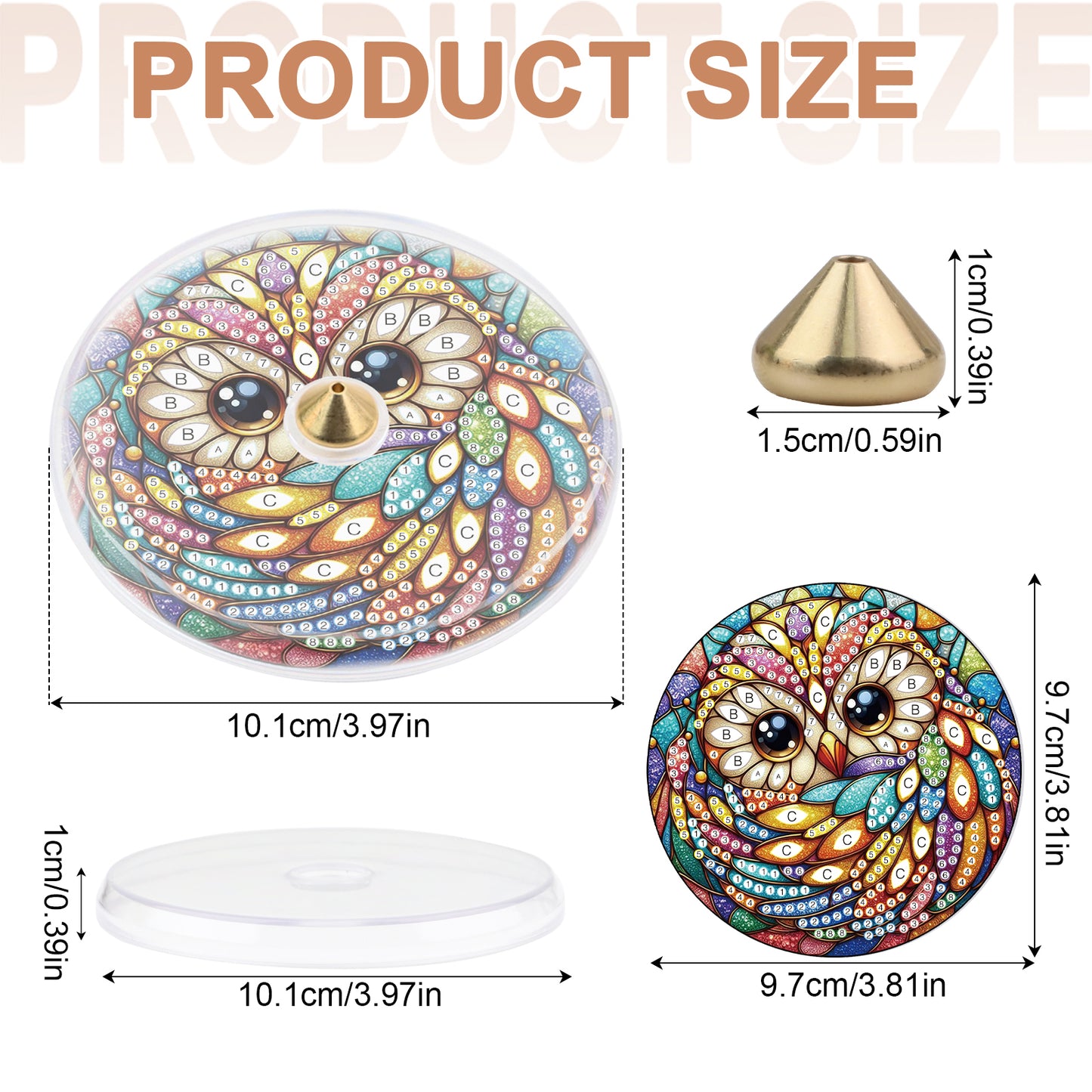 4pcs DIY Diamond Painting Incense Tray Incense Burner Stick Holder (Tree Life)