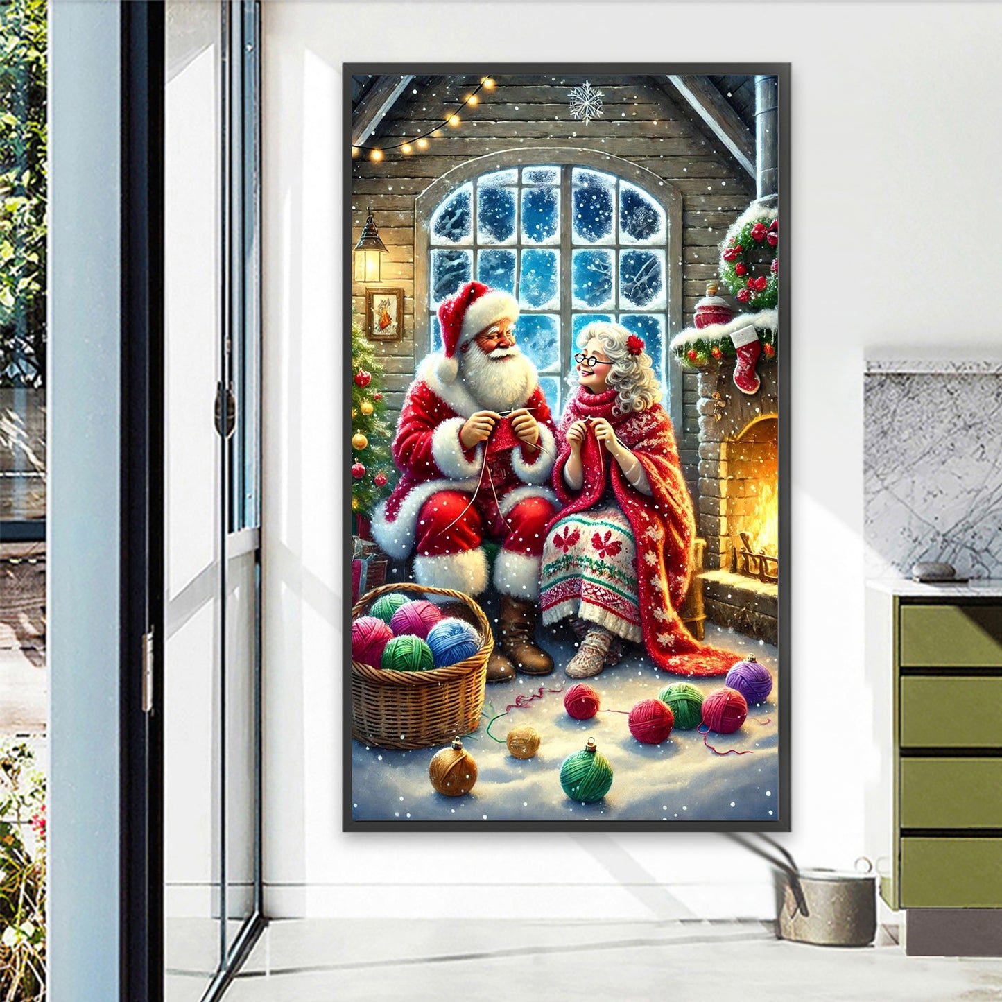 Christmas Couple - Full Round Drill Diamond Painting 40*70CM