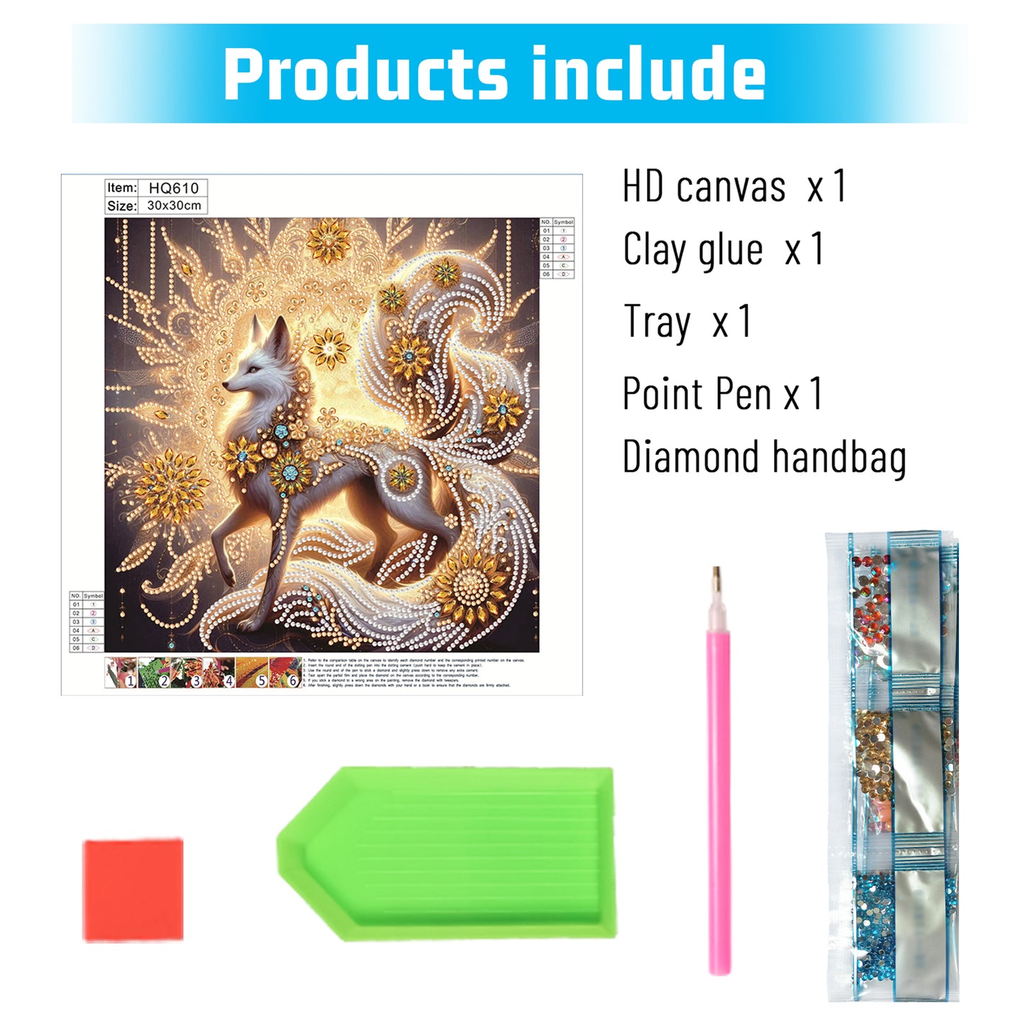 Glamour Fox - Special Shaped Drill Diamond Painting 30*30CM