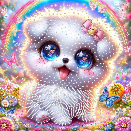 Cute Puppy - Special Shaped Drill Diamond Painting 30*30CM