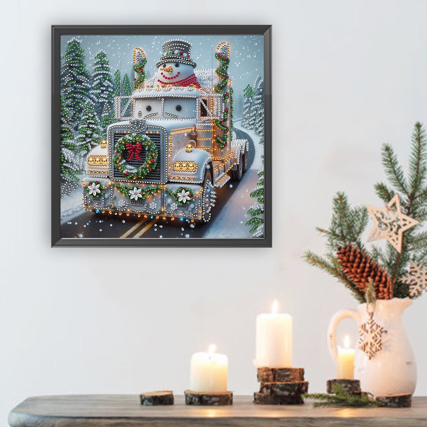 Snowy Snowman - Special Shaped Drill Diamond Painting 30*30CM