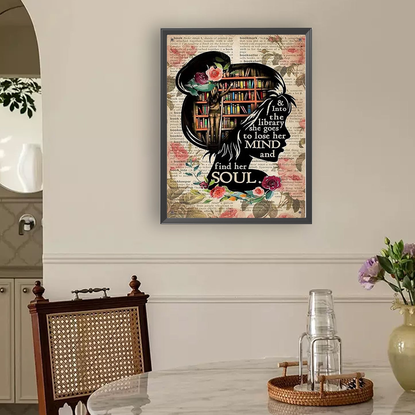 Book Woman - Full Round Drill Diamond Painting 30*40CM