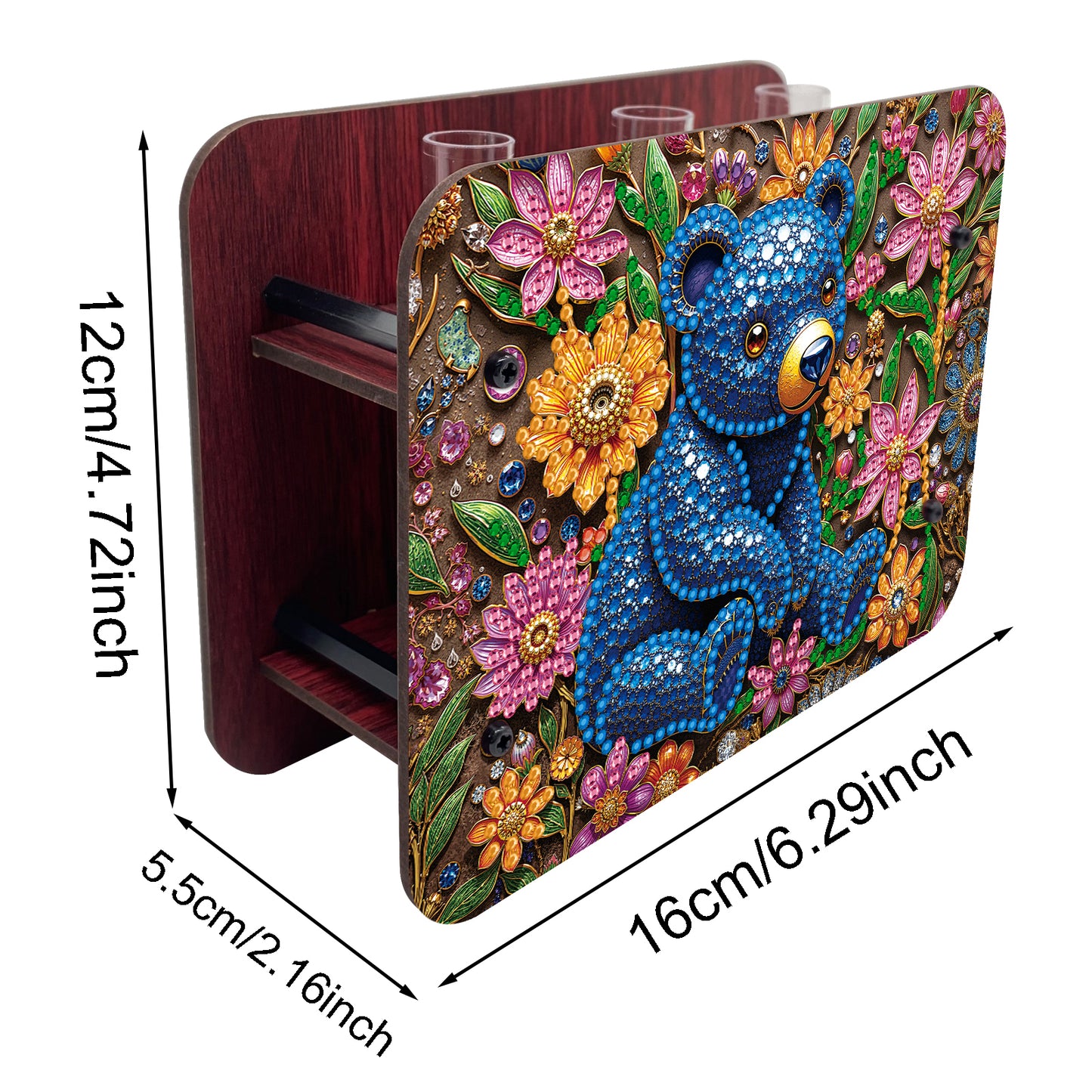 Gem Bear DIY Diamond Painting Wooden Tube Vase for Adults Gift Idea Home Decor