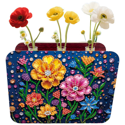 Flower DIY Diamond Painting Wooden Tube Vase for Adults Gift Idea Home Decor