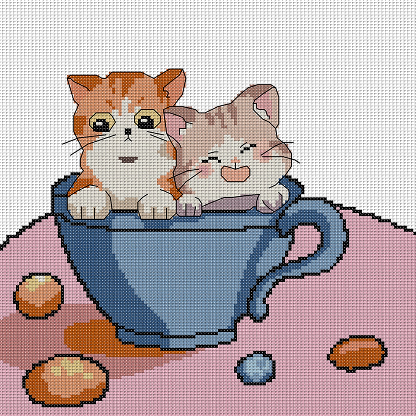 Don'T Crowd! - 14CT Stamped Cross Stitch 31*31CM (Joy Sunday)