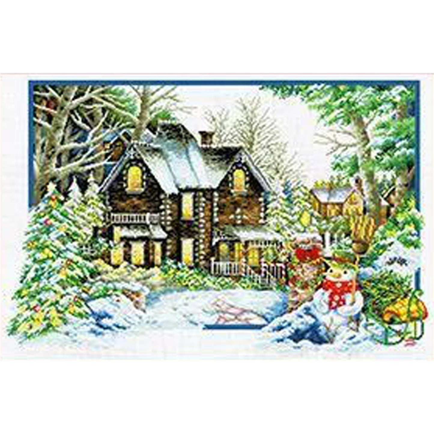 4Pcs Spring, Summer, Autumn, Winter - 11CT Stamped Cross Stitch 85*60CM (Mona Lisa Brand)