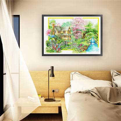 Spring'S Charm - 11CT Stamped Cross Stitch 85*60CM (Mona Lisa Brand)