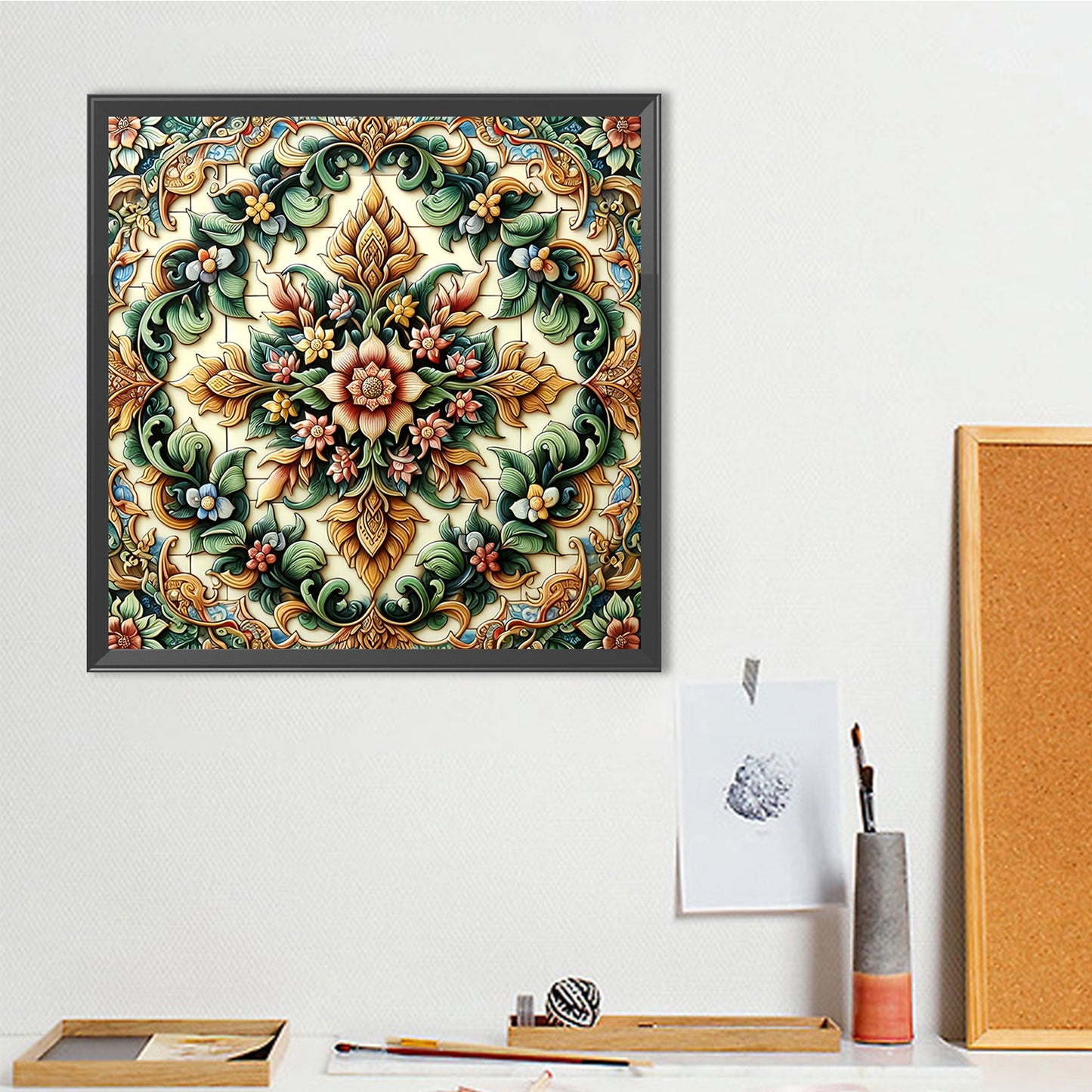 Floral Datura - Full Round Drill Diamond Painting 40*40CM