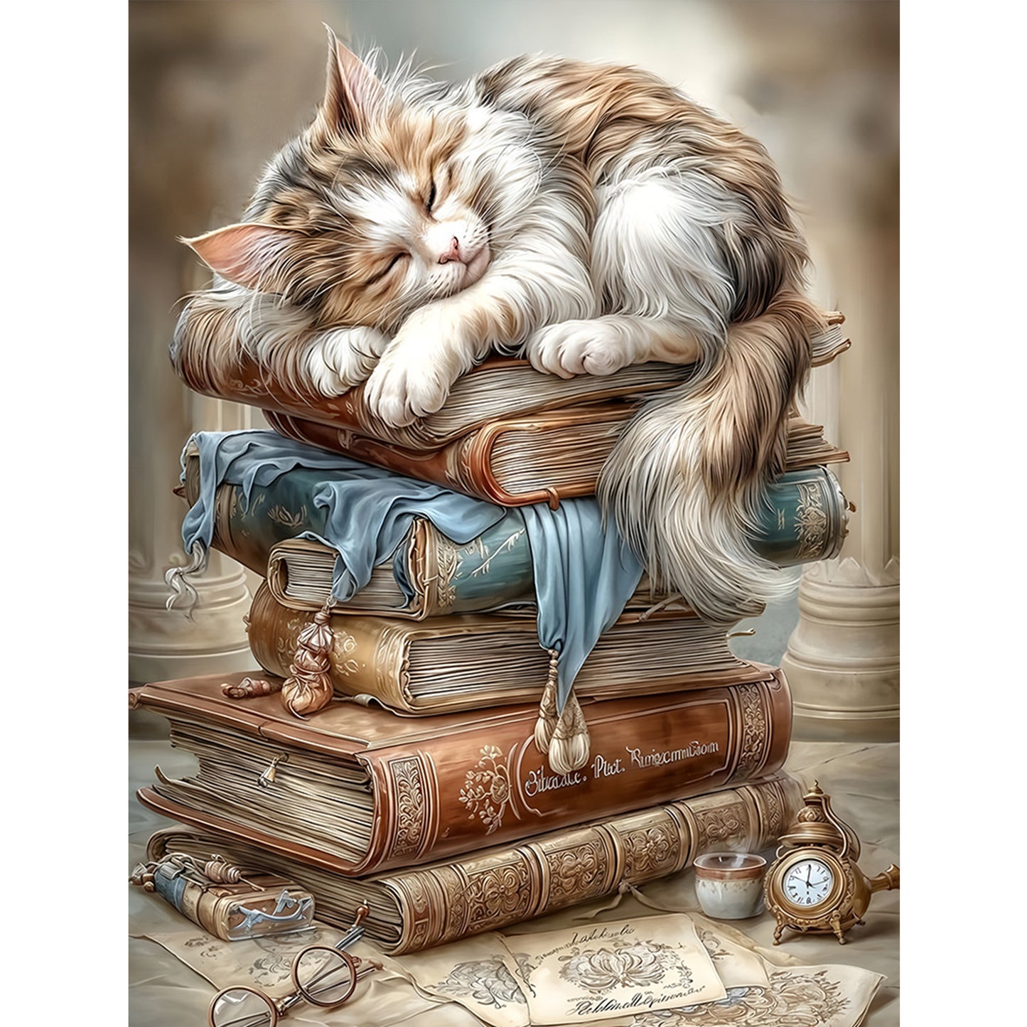 Cute Cats - Full Round Drill Diamond Painting 30*40CM